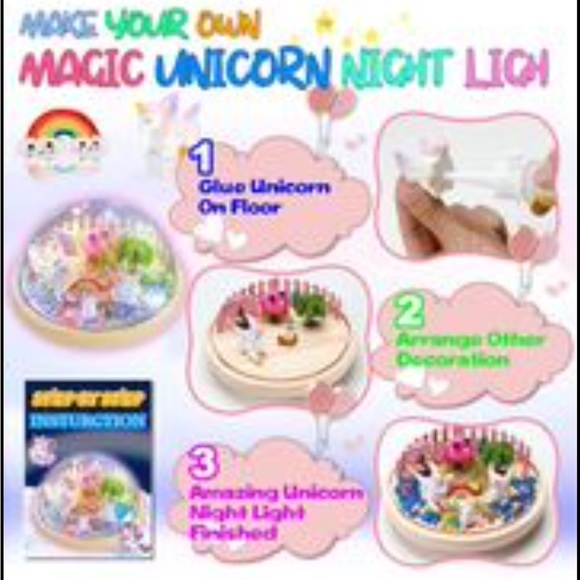 💥Unicorn Crafts for Kids,Make Your Unicorn Night Light - Picture 2 of 6